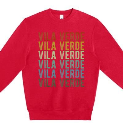 Vila Verde City Portugal Retro Premium Crewneck Sweatshirt