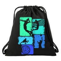 Volleyballer Volleyball Children Drawstring Bag