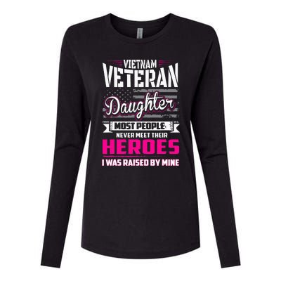 Vietnam Veteran Daughter Raised By My Hero Womens Cotton Relaxed Long Sleeve T-Shirt