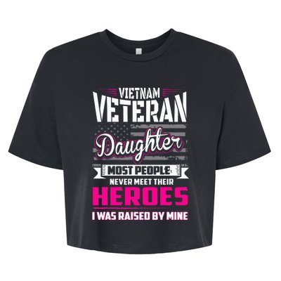 Vietnam Veteran Daughter Raised By My Hero Bella+Canvas Jersey Crop Tee