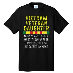 Vietnam Veteran Daughter Raised By My Hero War Veterans Tall T-Shirt