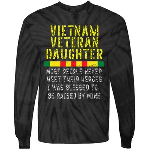 Vietnam Veteran Daughter Raised By My Hero War Veterans Tie-Dye Long Sleeve Shirt