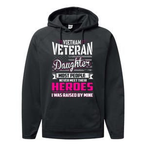 Vietnam Veteran Daughter Raised By My Hero Performance Fleece Hoodie