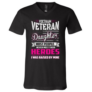 Vietnam Veteran Daughter Raised By My Hero V-Neck T-Shirt