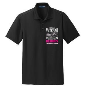 Vietnam Veteran Daughter Raised By My Hero Dry Zone Grid Polo