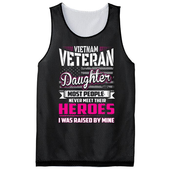 Vietnam Veteran Daughter Raised By My Hero Mesh Reversible Basketball Jersey Tank