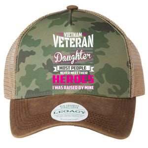 Vietnam Veteran Daughter Cute Gift Raised By My Hero Legacy Tie Dye Trucker Hat