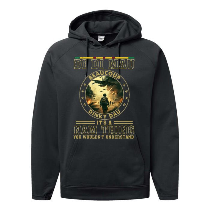 Vietnam Veteran Di Di Mau Vietnam War Memorial Day Performance Fleece Hoodie