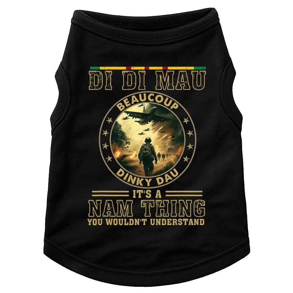Vietnam Veteran Di Di Mau Vietnam War Memorial Day Doggie Tank