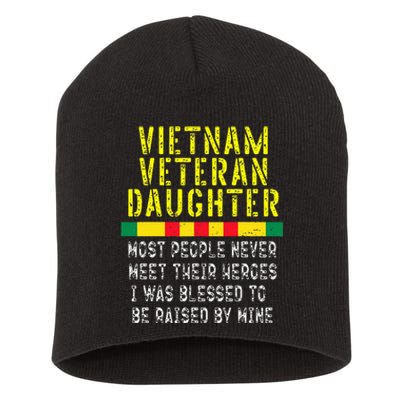 Vietnam Veteran Daughter Raised By My Hero War Veterans Short Acrylic Beanie