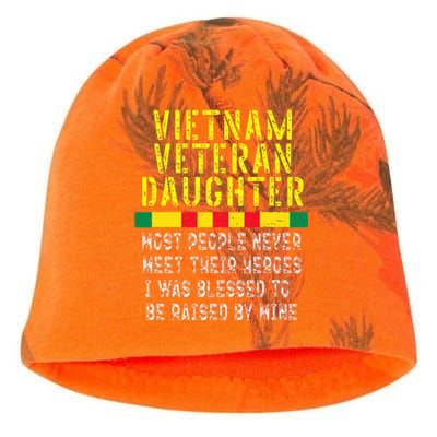 Vietnam Veteran Daughter Raised By My Hero War Veterans Kati - Camo Knit Beanie