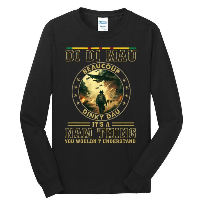 Vietnam Veteran Di Di Mau Vietnam War Memory Memorial Day Tall Long Sleeve T-Shirt