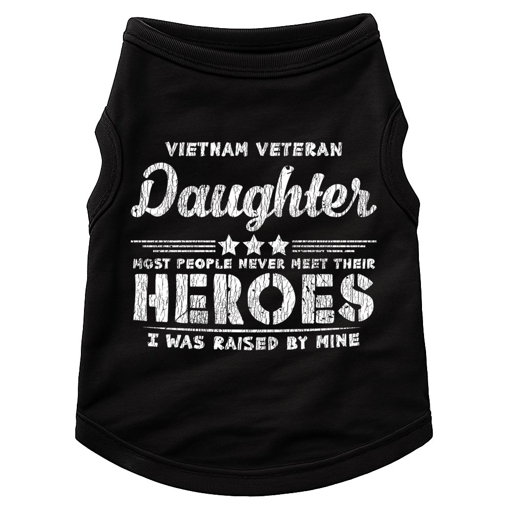 Vietnam Veteran Daughter Hero Father Proud Dad Papa Veteran Gift Doggie Tank