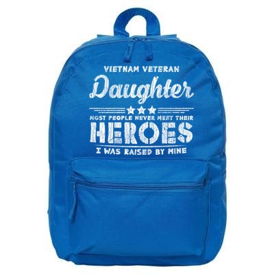 Vietnam Veteran Daughter Hero Father Proud Dad Papa Veteran Gift 16 in Basic Backpack