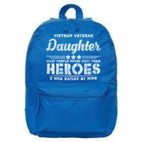 Vietnam Veteran Daughter Hero Father Proud Dad Papa Veteran Gift 16 in Basic Backpack