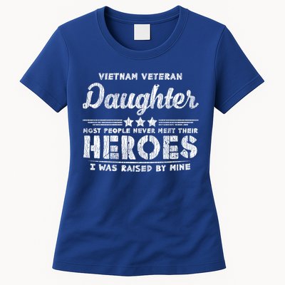 Vietnam Veteran Daughter Hero Father Proud Dad Papa Veteran Gift Womens T-Shirt