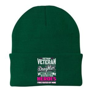 Vietnam Veteran Daughter Raised By My Hero Knit Cap Winter Beanie