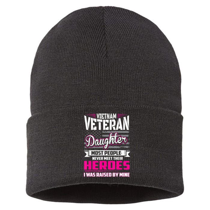 Vietnam Veteran Daughter Raised By My Hero Sustainable Knit Beanie