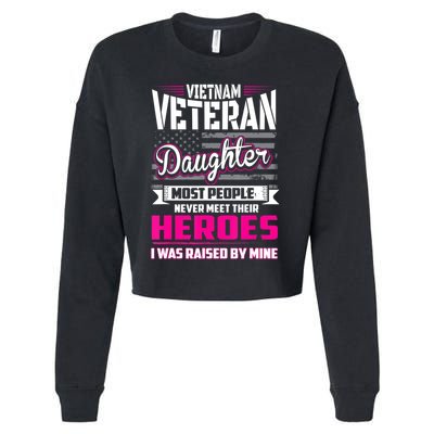 Vietnam Veteran Daughter Raised By My Hero Cropped Pullover Crew