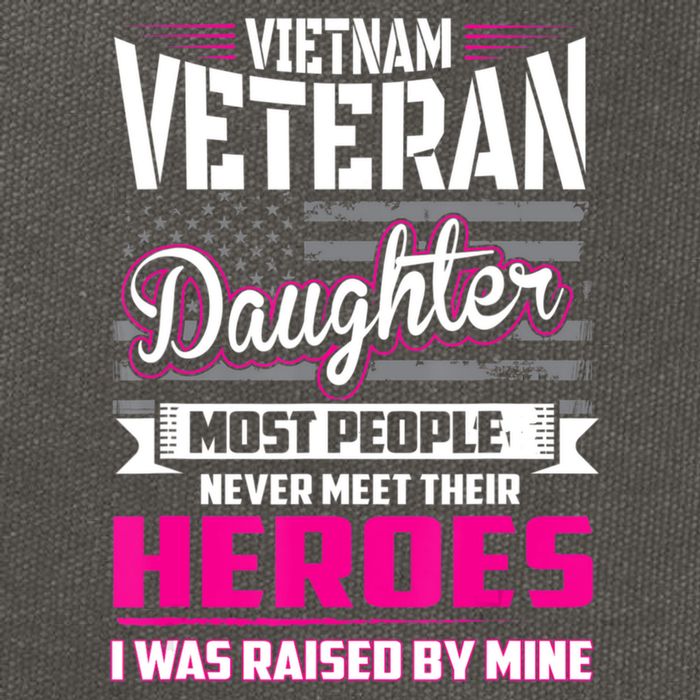Vietnam Veteran Daughter Raised By My Hero Cotton Canvas Backpack