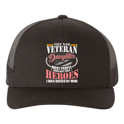 Vietnam Veteran Daughter American Flag Military US Patriot Yupoong Adult 5-Panel Trucker Hat