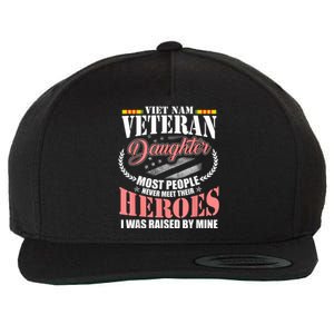 Vietnam Veteran Daughter American Flag Military US Patriot Wool Snapback Cap