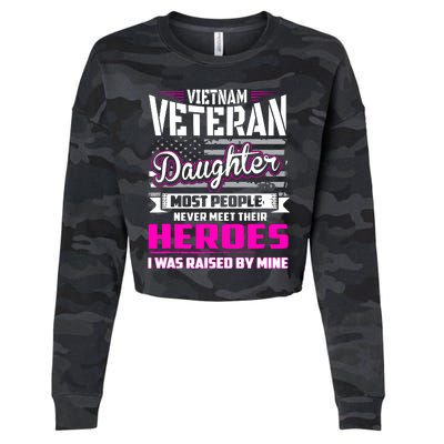 Vietnam Veteran Daughter Raised By My Hero Cropped Pullover Crew