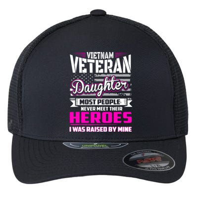 Vietnam Veteran Daughter Raised By My Hero Flexfit Unipanel Trucker Cap