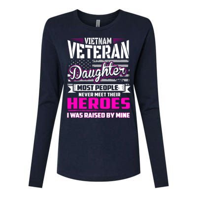 Vietnam Veteran Daughter Raised By My Hero Womens Cotton Relaxed Long Sleeve T-Shirt