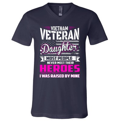 Vietnam Veteran Daughter Raised By My Hero V-Neck T-Shirt