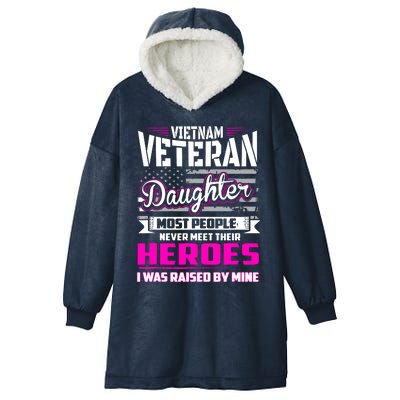 Vietnam Veteran Daughter Raised By My Hero Hooded Wearable Blanket