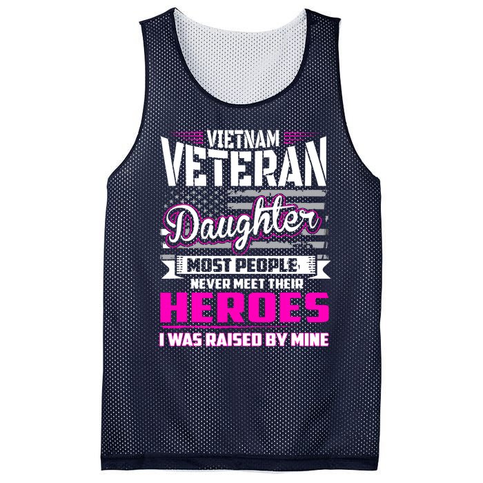 Vietnam Veteran Daughter Raised By My Hero Mesh Reversible Basketball Jersey Tank