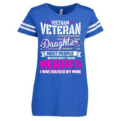 Vietnam Veteran Daughter Raised By My Hero Enza Ladies Jersey Football T-Shirt