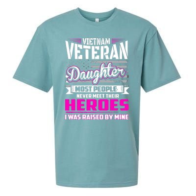 Vietnam Veteran Daughter Raised By My Hero Sueded Cloud Jersey T-Shirt