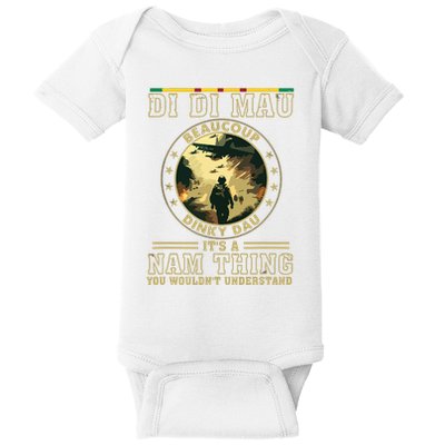 Vietnam Veteran Di Di Mau Vietnam War Memory Memorial Day Baby Bodysuit