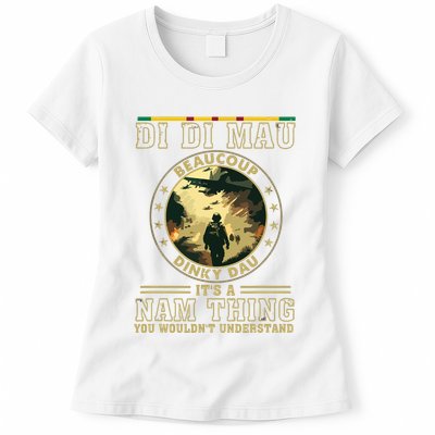 Vietnam Veteran Di Di Mau Vietnam War Memory Memorial Day Womens T-Shirt