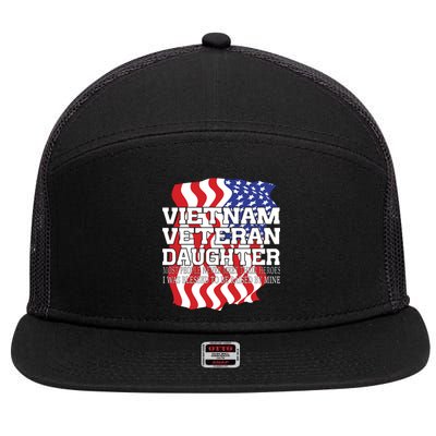 Vietnam Veteran Daughter 7 Panel Mesh Trucker Snapback Hat