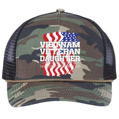 Vietnam Veteran Daughter Retro Rope Trucker Hat Cap