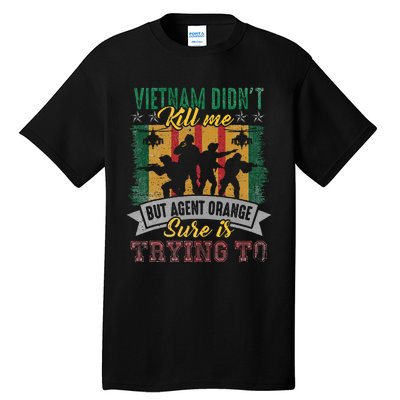 Vietnam Veterans Day Orange Agent Victims Retired Soldiers Tall T-Shirt