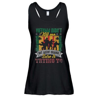 Vietnam Veterans Day Orange Agent Victims Retired Soldiers Ladies Essential Flowy Tank