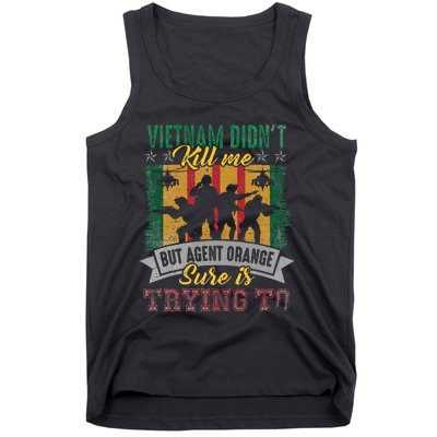 Vietnam Veterans Day Orange Agent Victims Retired Soldiers Tank Top