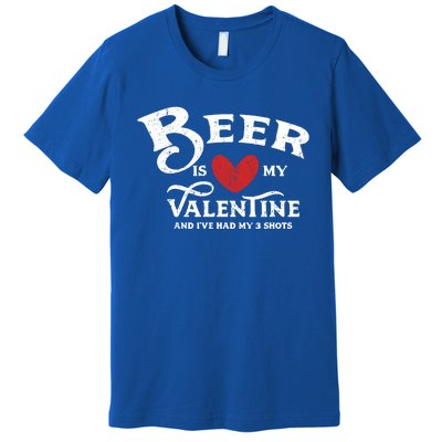 Vintage Valentines Day Design For Adultsgift Beer Is My Love Great Gift Premium T-Shirt