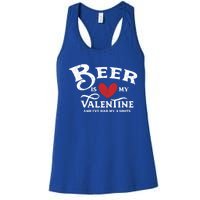 Vintage Valentines Day Design For Adultsgift Beer Is My Love Great Gift Women's Racerback Tank