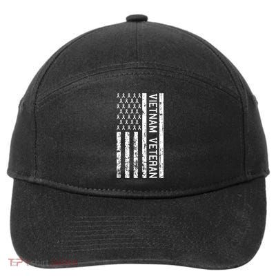 Vietnam Veterans Day American Flag Military Army Soldier Gift 7-Panel Snapback Hat