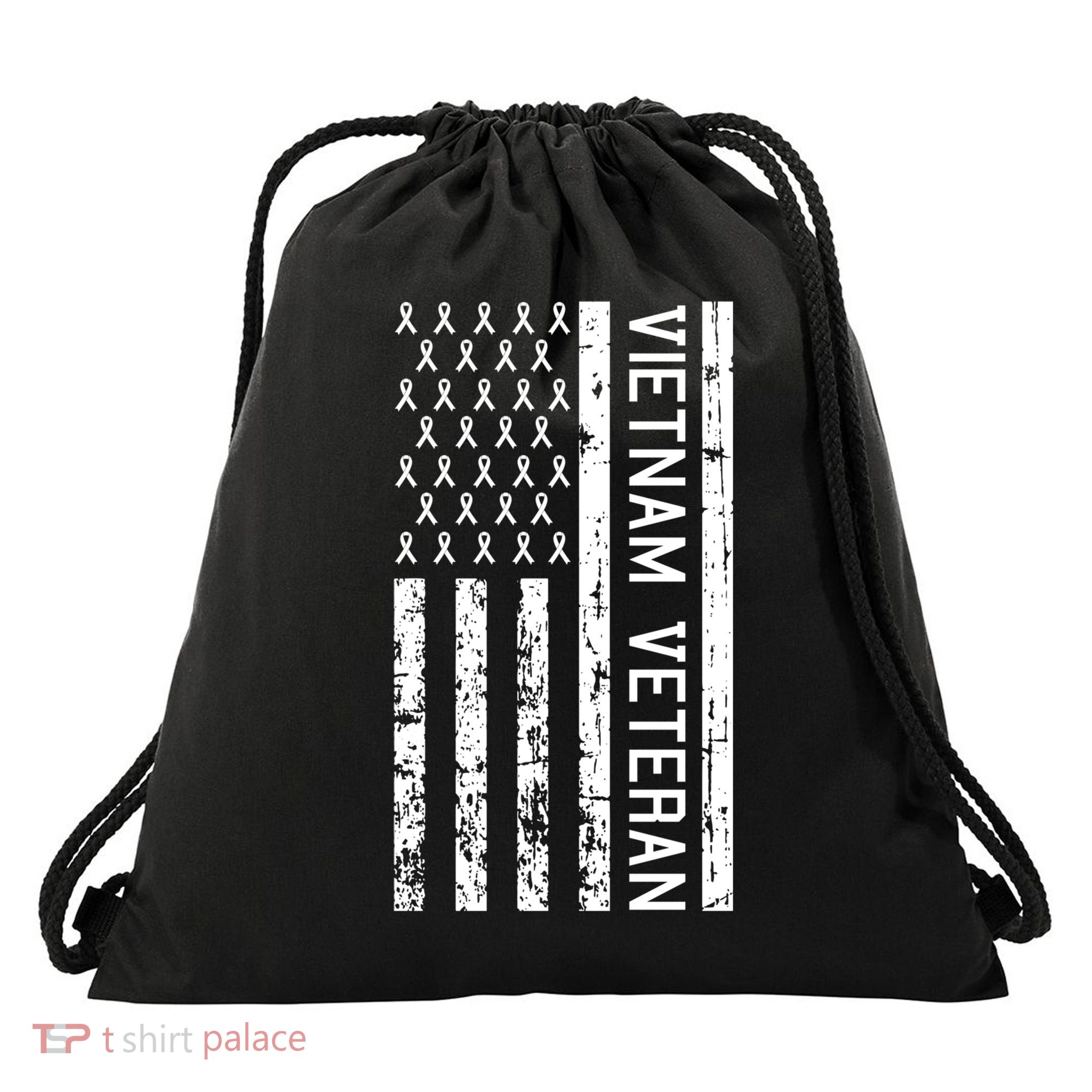 Vietnam Veterans Day American Flag Military Army Soldier Gift Drawstring Bag