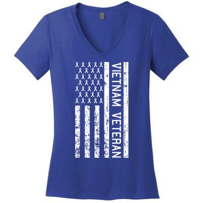 Vietnam Veterans Day American Flag Military Army Soldier Gift Women's V-Neck T-Shirt