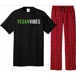 Vegan Vibes Design Gift For Plant Based Lifestyle Veganism Gift Pajama Set