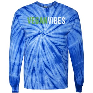 Vegan Vibes Design Gift For Plant Based Lifestyle Veganism Gift Tie-Dye Long Sleeve Shirt