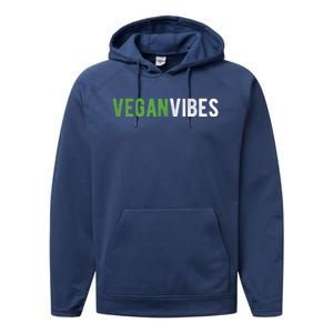 Vegan Vibes Design Gift For Plant Based Lifestyle Veganism Gift Performance Fleece Hoodie