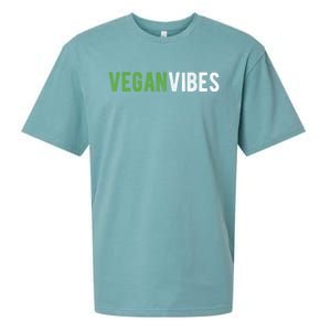 Vegan Vibes Design Gift For Plant Based Lifestyle Veganism Gift Sueded Cloud Jersey T-Shirt